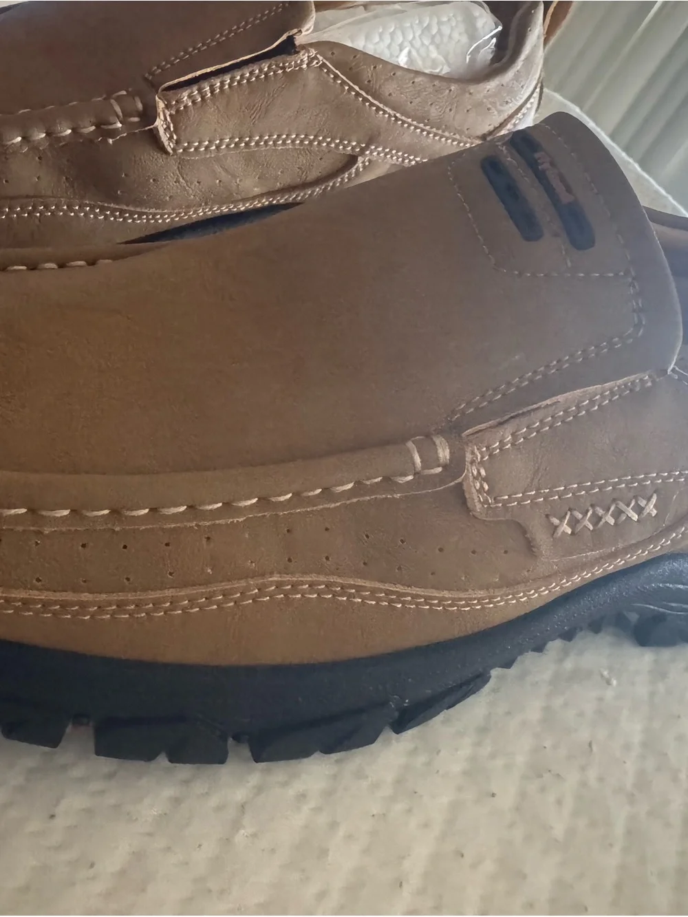 Flyland outdoor leather non-slip breathable loafers casual hiking shoes Size 47